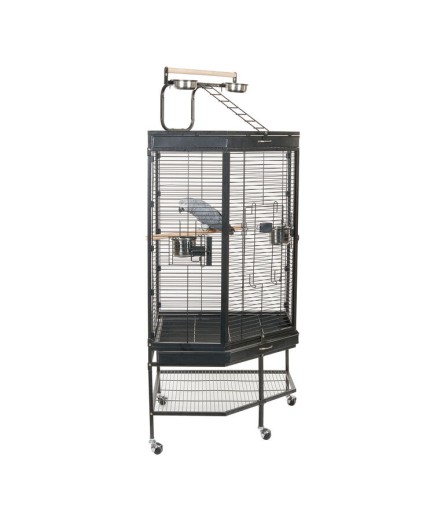 Liberta Alaska Corner Parrot Cage with Playgym Top